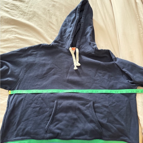 J. Crew Navy Blue Hoodie with Rainbow Trim Plus Size 3X/20/22 πβ¨ - Picture 2 of 5